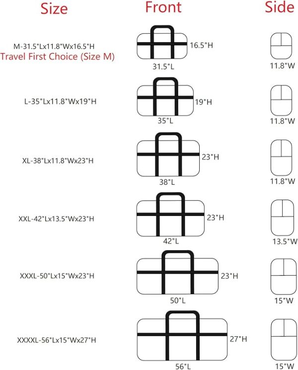 Extra Large Storage Duffle Bag with Zippers and Handles, Big Foldable Duffle Bag for Travel - Image 2