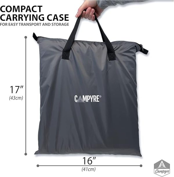 Tent & RV Camping Organizer with Zippered Flap, 9-Shelf Storage. RV Shoe Organizer, Dining Tent Organizer. Organize Any Other Camp Gear/Accessories (Patented - Licensed) - Image 3