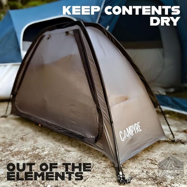 Tent & RV Camping Organizer with Zippered Flap, 9-Shelf Storage. RV Shoe Organizer, Dining Tent Organizer. Organize Any Other Camp Gear/Accessories (Patented - Licensed) - Image 5